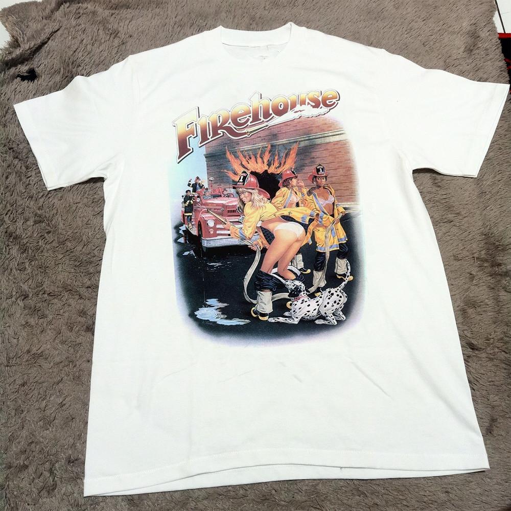 FireHouse Band Music On Stage White T-Shirt Cotton All Size Unisex T-Shirt XXXL