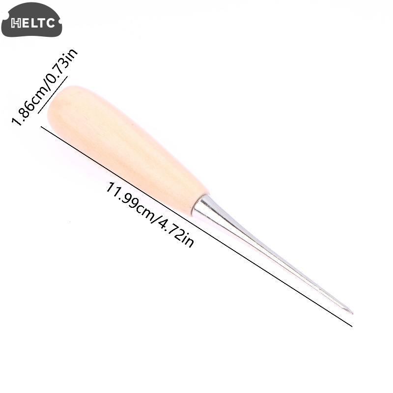 3PCS Wood Leather Hand Stitching Awl Tool Leather Craft Handheld Hole Punch Sewing Punching Hole Maker Leather Punching Tools
