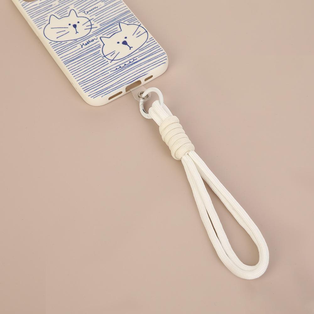Colorful Woven Mobile Phone and Keychain Lanyard with Anti-Lost Pendant