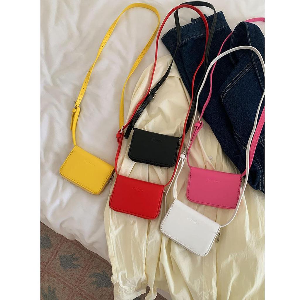 Zipper Ladies Crossbody Bag Comfortable Multi-color Small Card Bag Handbag Portable Messenger Bag Women
