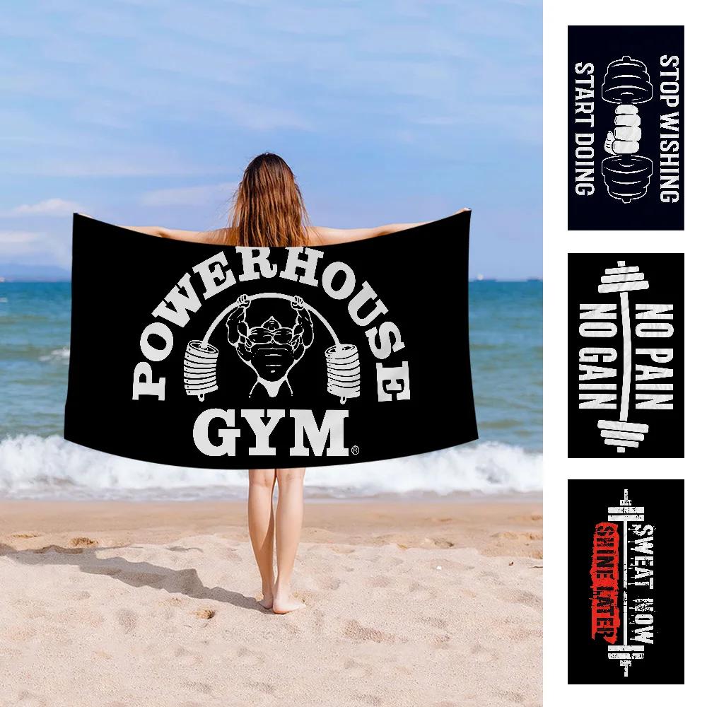 Shanika Chen Powerhouse Gym Towel Microfiber Beach Towel Absorbent Quick Dry Soft Yoga Swimming Resort Mountain Climbing Towel