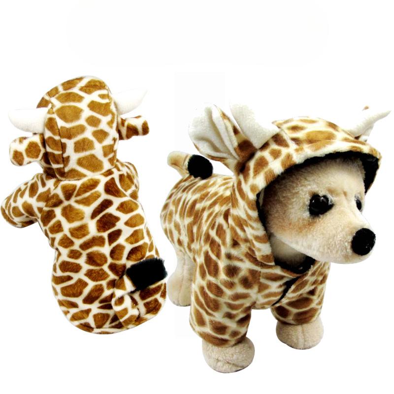 Costum Transformare Pisică, Haine pentru Animale de Companie Toamnă și Iarnă Căprioară cu Gât Lung, Amuzant și Excentric Halloween Câine Costum Palton
