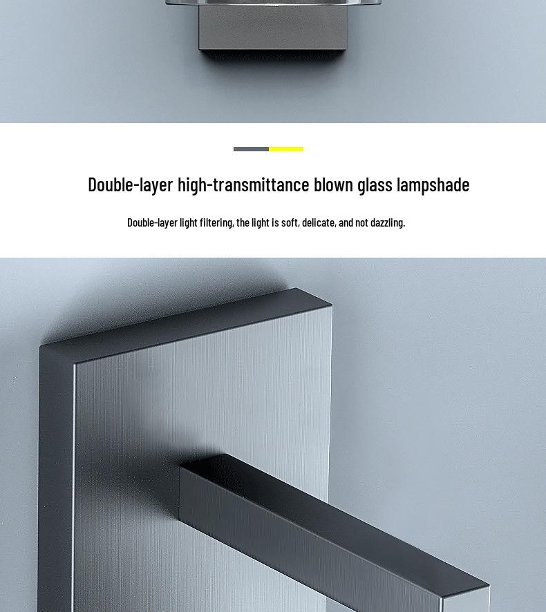 Nordic Style Luxury Crystal Glass Bedside Wall Lamp for Bedroom & Entrance