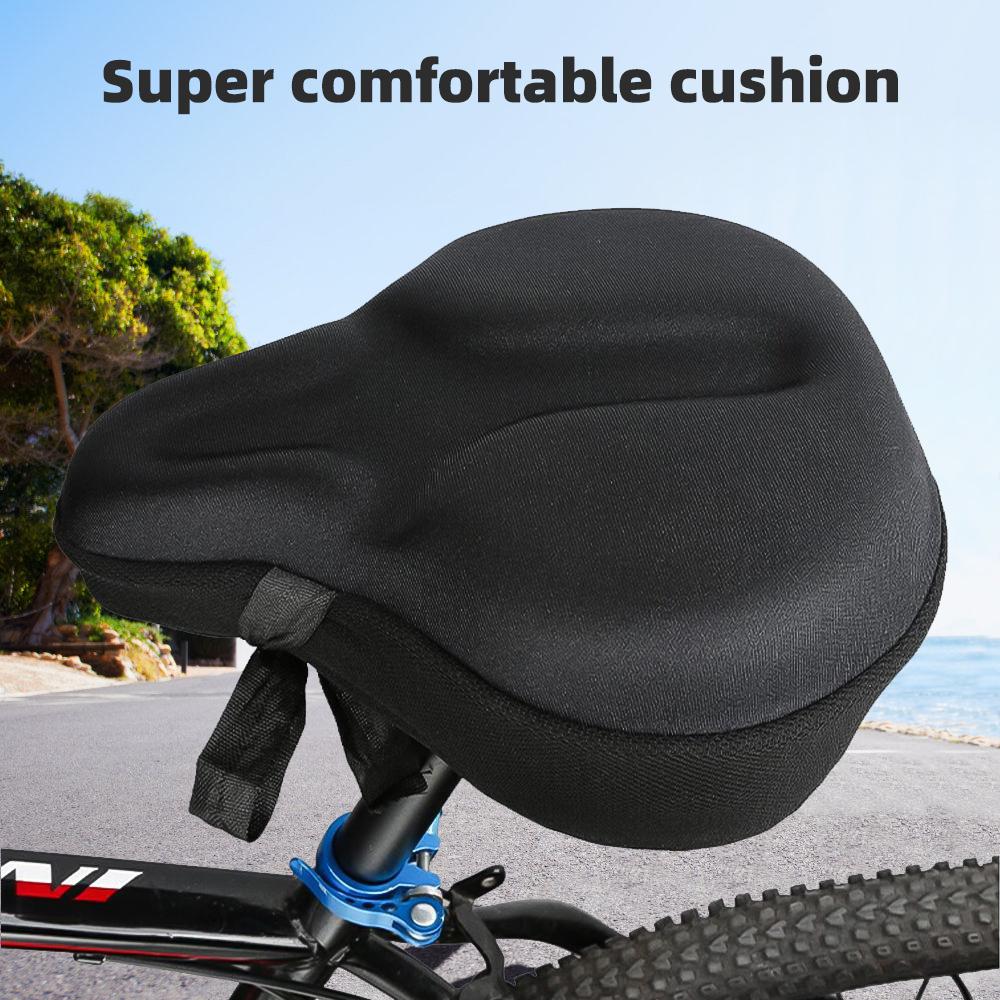 Mountain Bike Seat Cover Thickened and Widened Foam & Gel Padded Bicycle Saddle Cushion for Men Women Comfort Exercise Cover
