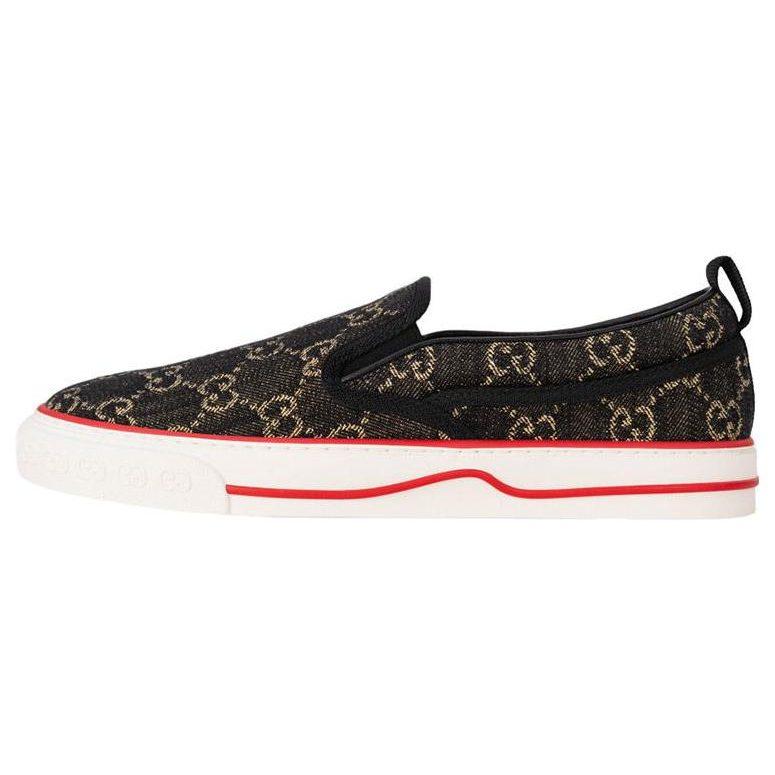 Gucci Tennis 1977 Slip-On 'GG Black Denim' 643489 UN360 1294