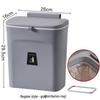Wall-Mounted Kitchen Trash Can with Handle and Inner Bucket for Cabinets