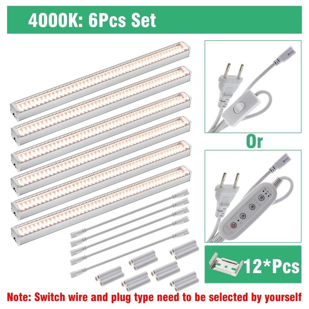 100-277V Tube Waterproof Indoor Plants Flower Seedling Growth Light LED Grow Light Household Full Spectrum Plant Light