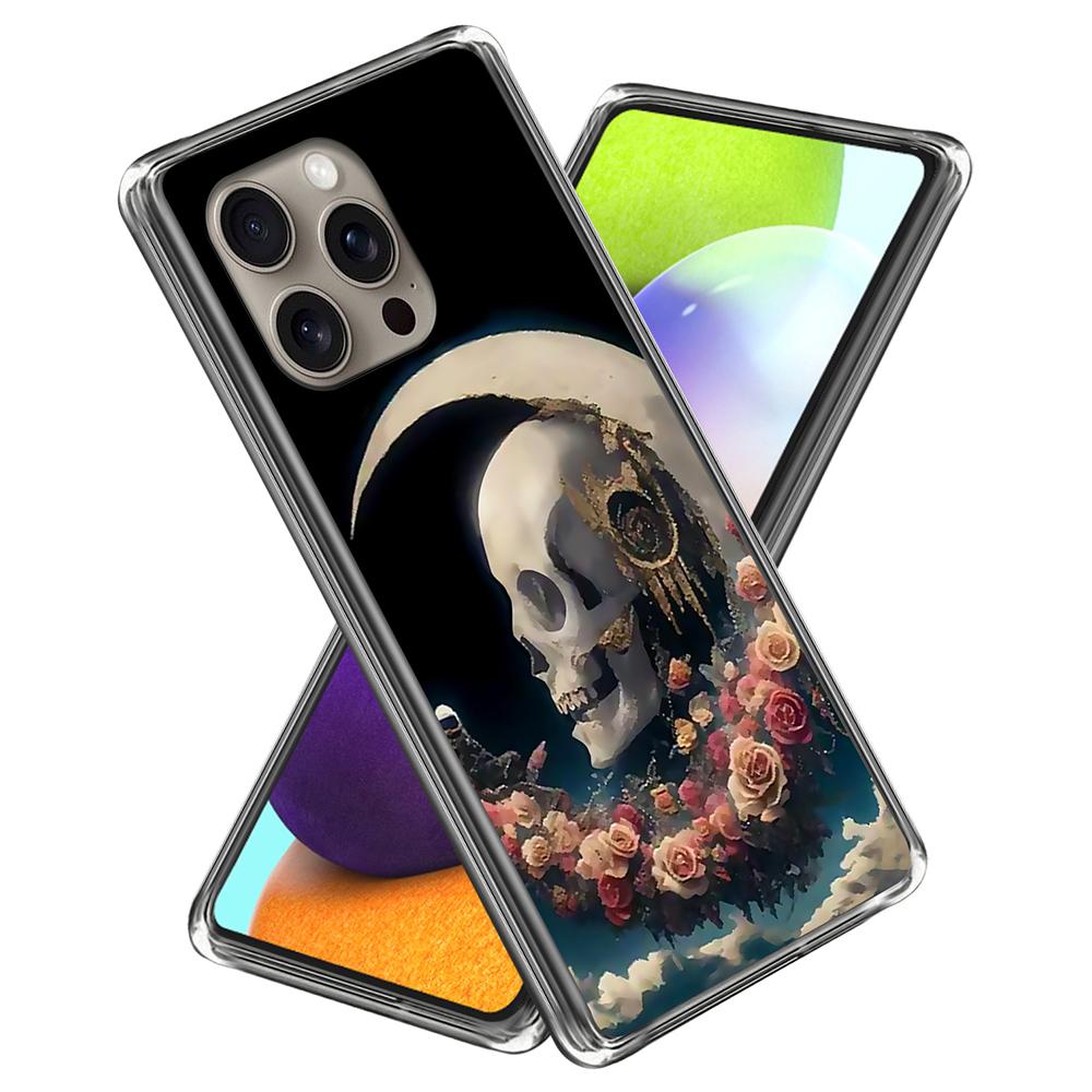 For iPhone 16 Pro Max Case Pattern Printed Shockproof TPU Phone Cover