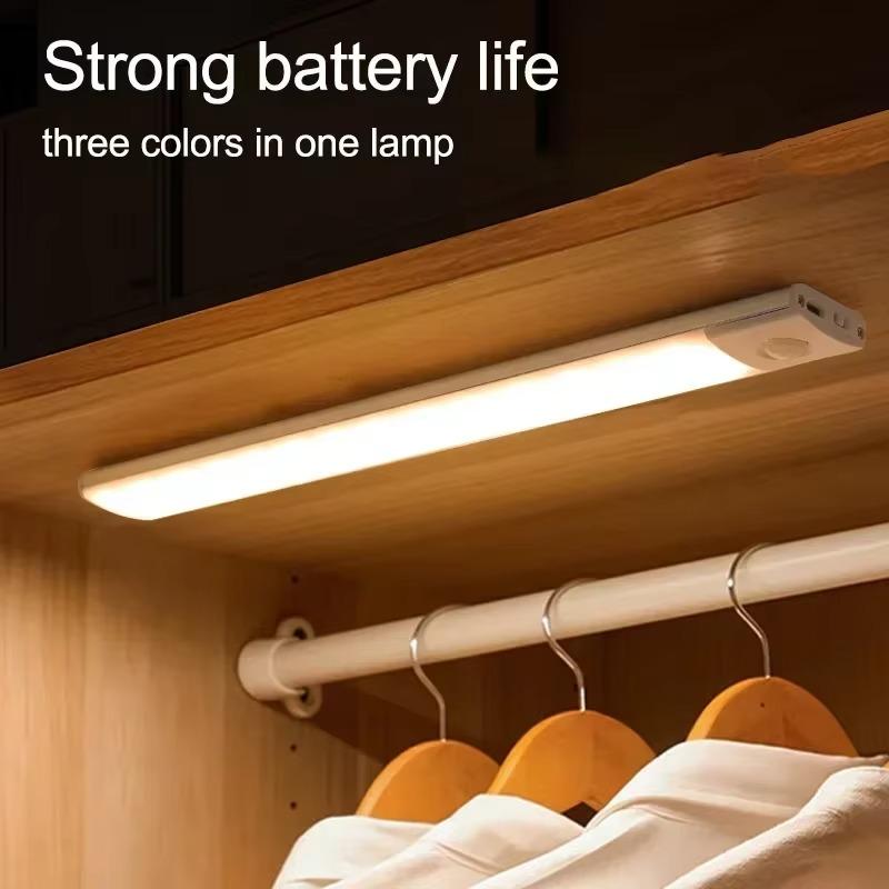 20/40cm Motion Sensor Under Cabinet Lights Wireless LED Night Light USB Rechargeable Ultra Thin Indoor Closet Kitchen Lighting