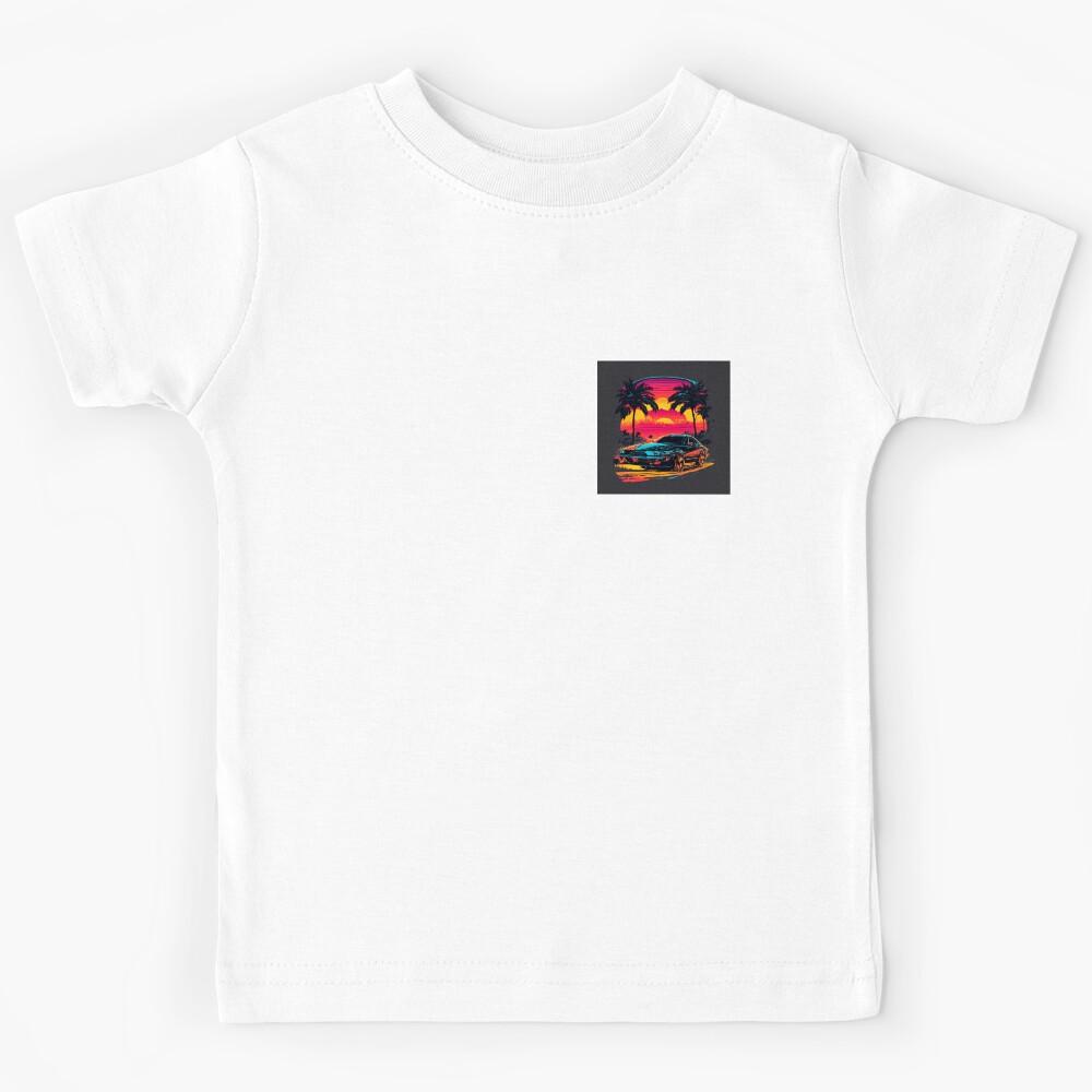 Miami Street Dreams: Photorealistic Car T-Shirt Graphic Design Kids T-Shirt 170