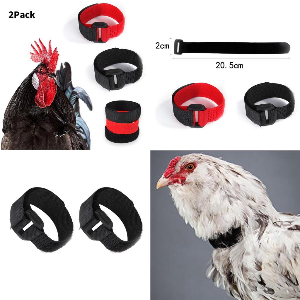 2x Rooster Collar, Chicken Collar Anti-Hook Noise Neckband