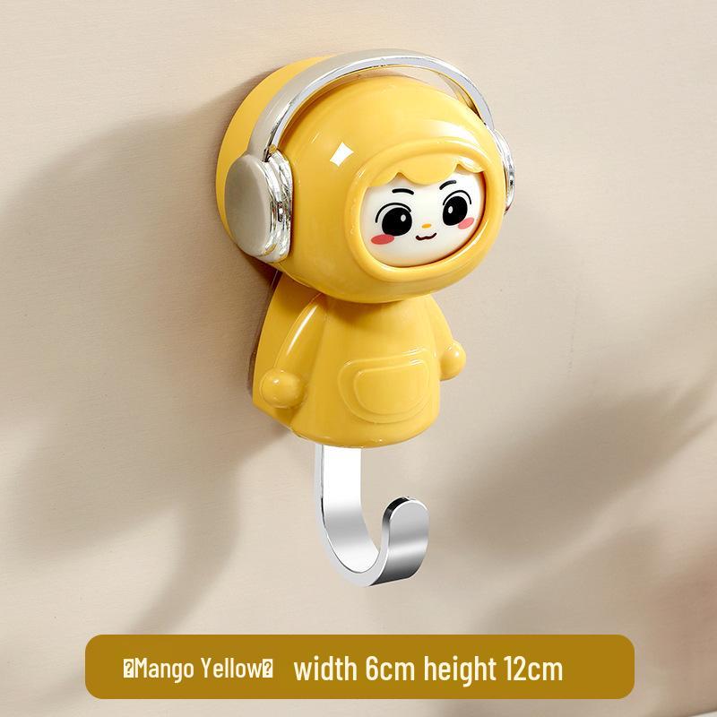 Stylowy Różowy Cartoonowy Haczyk Samoprzylepny Bez Dziurkowania do Przedpokoju