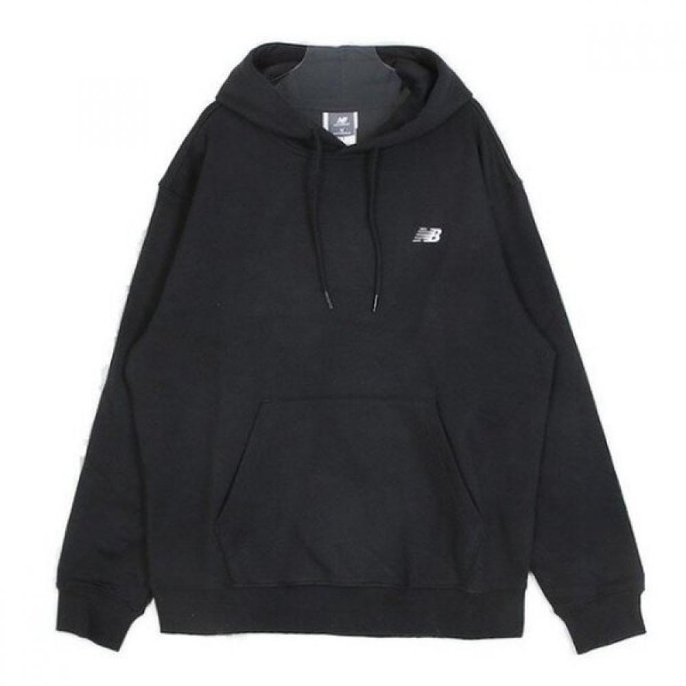 

New Balance Men S Fleece Hooded Semi Overfit Small Logo Mt41511 090(S)