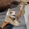Women Platform Wedge Sandals Summer Fashion Casual Comfortable Ladies Heeled Sandals 2025 New Walking Shoes for Women High Heels
