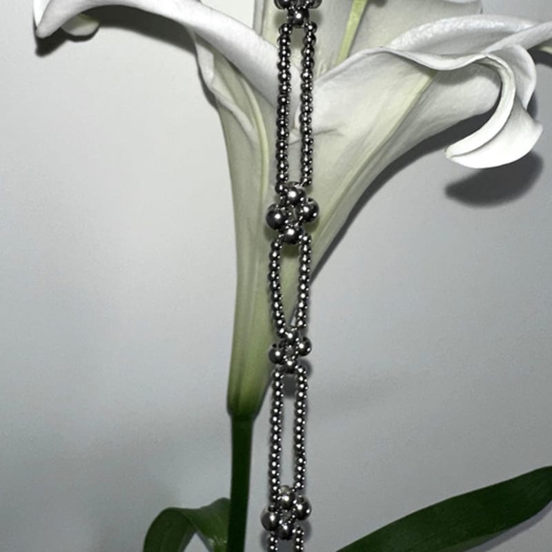 Dazzling Club Metalic Beads Weaving Choker