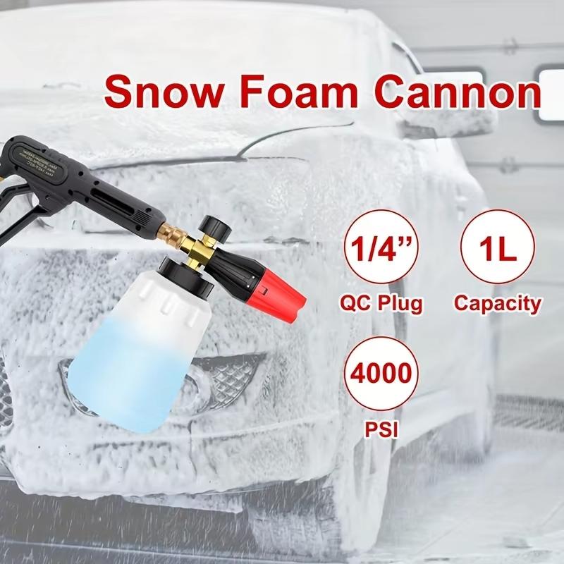 Karcher Compatible Snow Foam Lance Kit - High Pressure Water Gun + Quick Connector Multi Nozzles for Car Wash