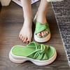 Fashion Versatile Slippers for Women Summer Outwear 2024 New Korean Crossover with Thick Sole One Line Drag Beach Sandals