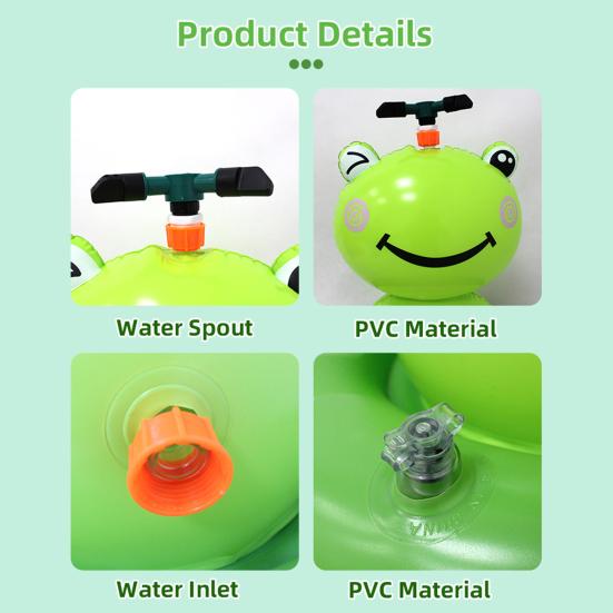 Water Sprinkler for Kids Inflatable Frog Sprinkler Family Gathering Water Game Summer Kids Water Play Toy