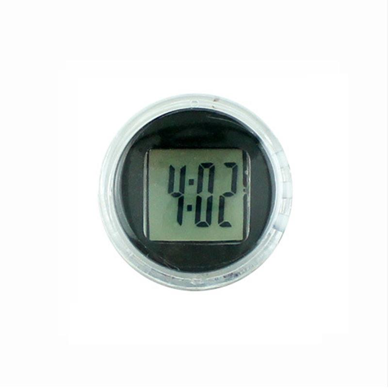 

Универсальные водонепроницаемые мотоциклетные велосипедные липкие мини-часы с цифровым дисплеем, мотоциклетный декор, аксессуары для интерьера автомобиля, 1 шт. чёрный