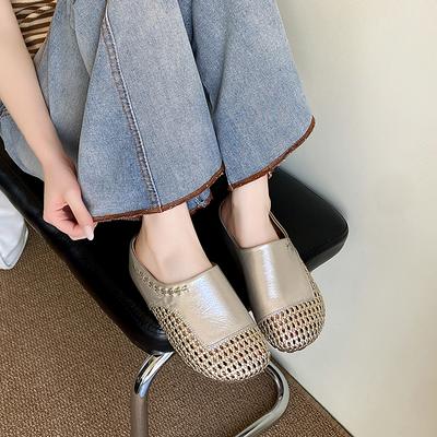 Scarpe romane estive traspiranti con suola morbida calzature casual alla moda trama foro cavo per aumentare l'altezza pantofole alla moda fresche donna