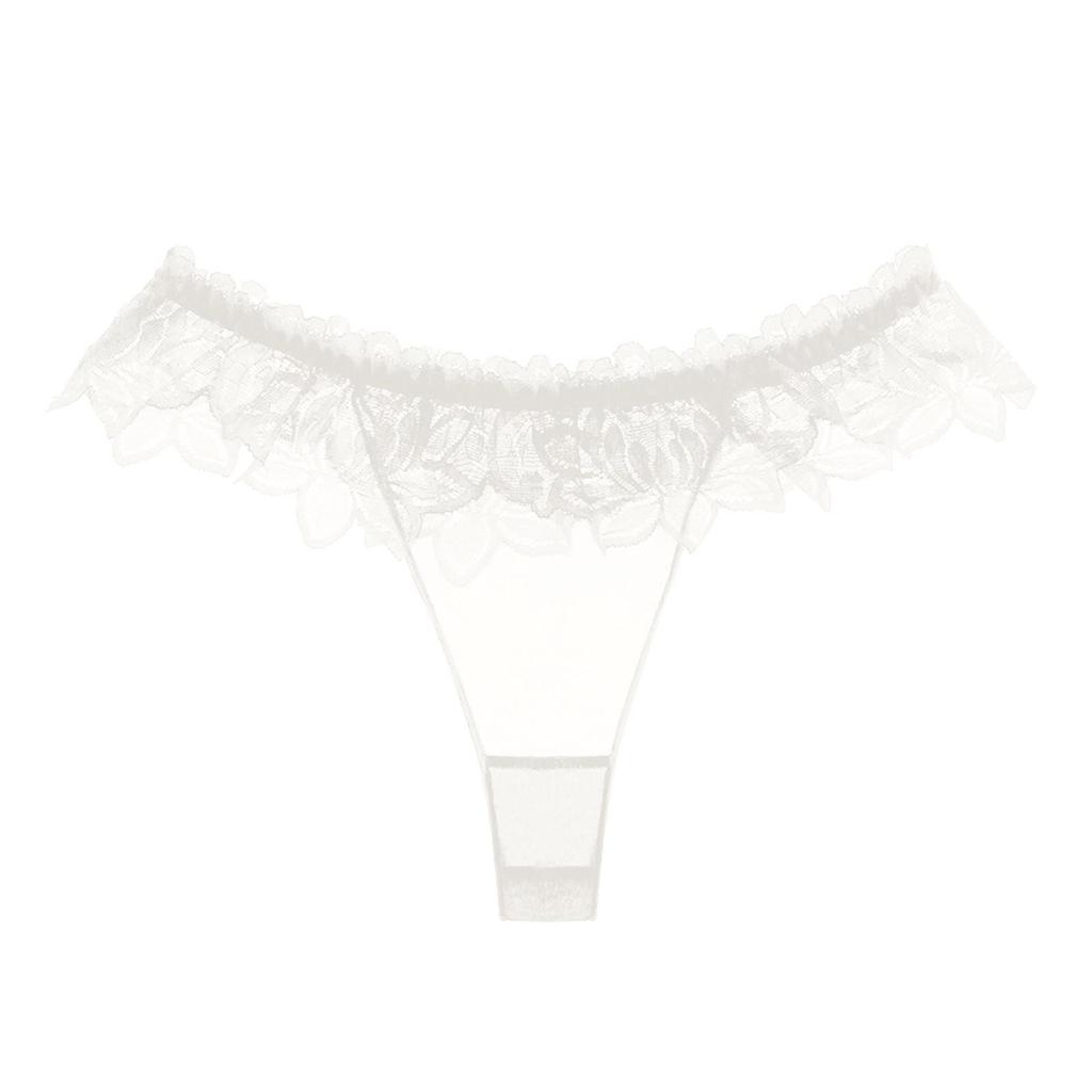 Erotic Panties Women Sexy Lace Mesh G-String For Transparent Floral Thongs Low-Waist Female Thong Underpants Female Lingerie