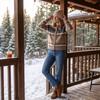 Women's Casual Long Sleeve Button Front Round Neck Knit Cardigan for Daily Wear