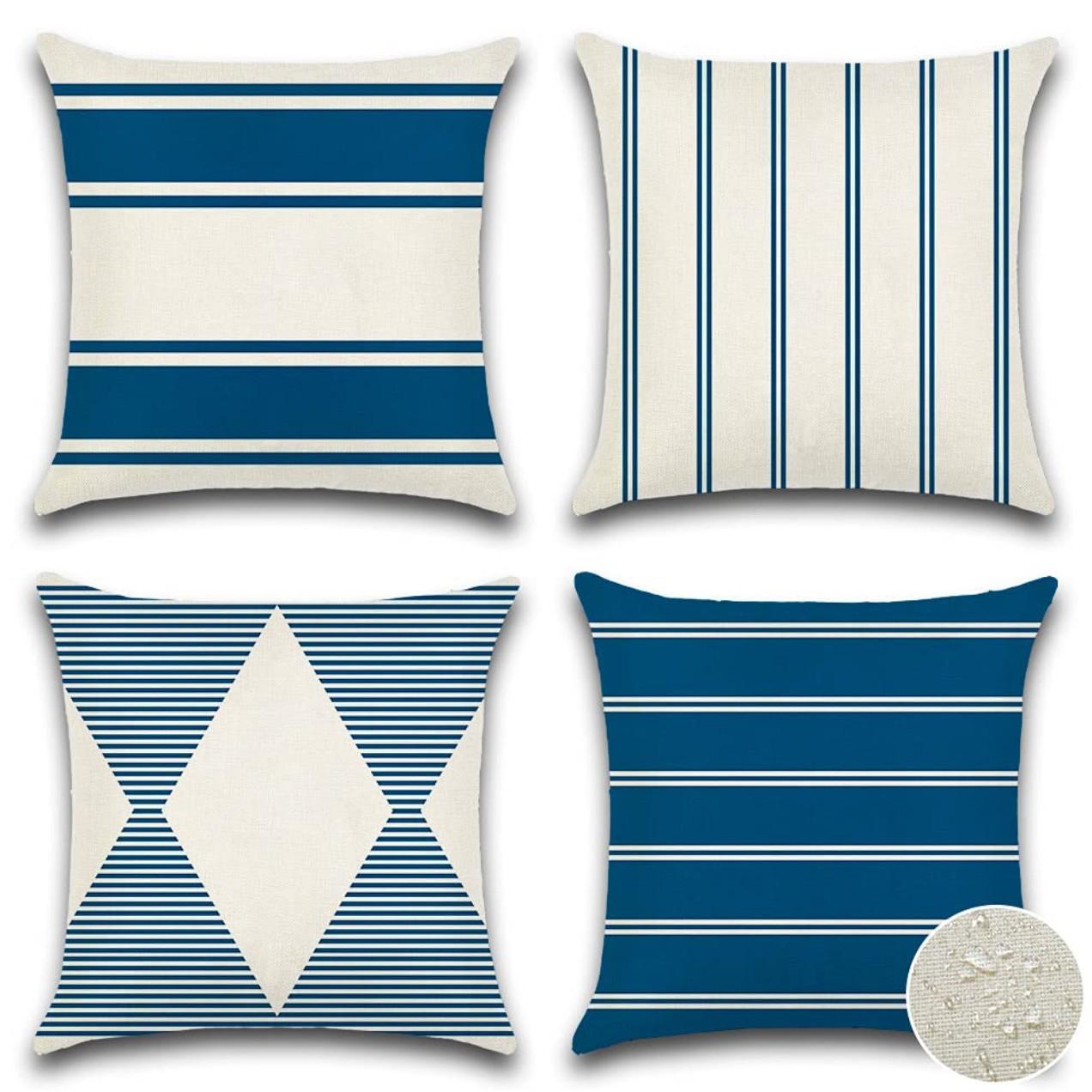 

Home Geometric Graphics Simple Outdoor Water-Repellent Linen Pillow Cover Sofa Chair Cushion Premium Durable Quality 45 * 45Cm