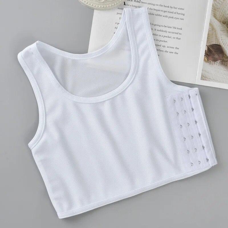 Lesben Sportwear Brust Brust Binder Trans Crop Top Flache Brust Binder Les Korsett Stretch Body Shaping Schnalle Tomboy BH Tank