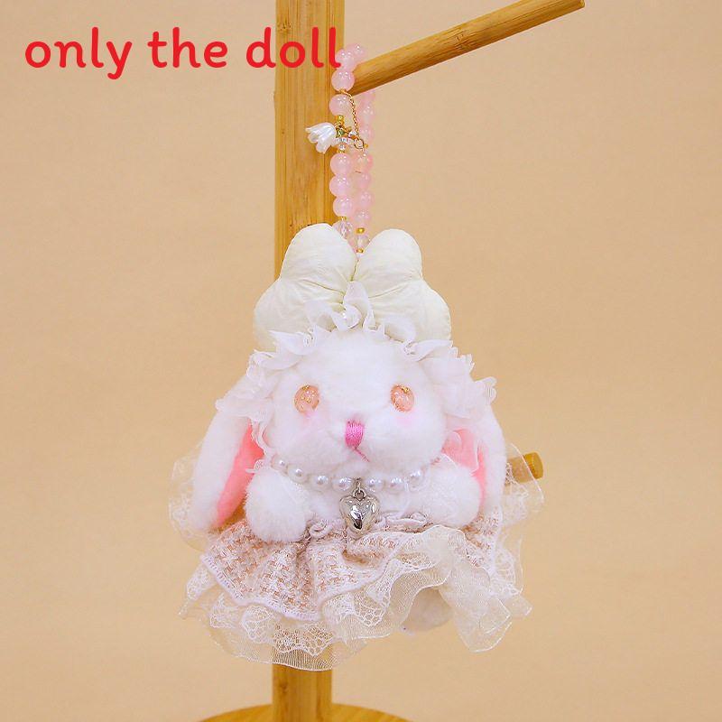Rabbit Adorable Plush Pendant With Bow And Dress Decoration For Kids Decor