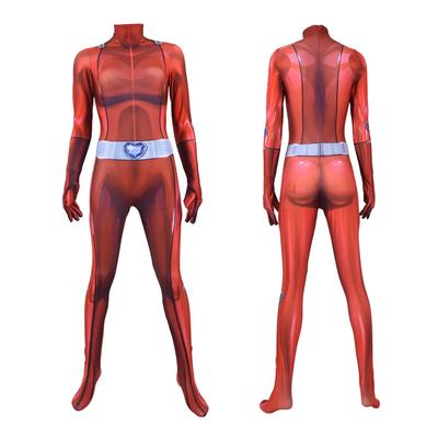 Totally Spies Cosplay Bodysuit für Erwachsene und Mädchen, Anime Clover Ewing Jumpsuits, Halloween Samantha Simpson Alexandra Kostüm