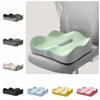 1pc Memory Foam Seat Cushion - 3D Ergonomic Support| Light Green & Grey, Washable Polyester, Car/Office Essentials