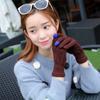 Korean Creative New Autumn and Winter Warm Knitted Magic Gloves Touch Screen Five-finger Gloves Acrylic Cycling Gloves