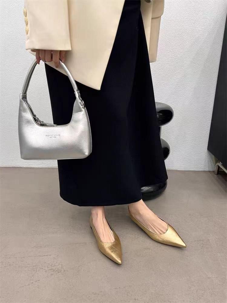 Fashion Spring summer new shallow mouth pointed temperament Baotou casual flat shoes simple comfortable versatile women's shoes