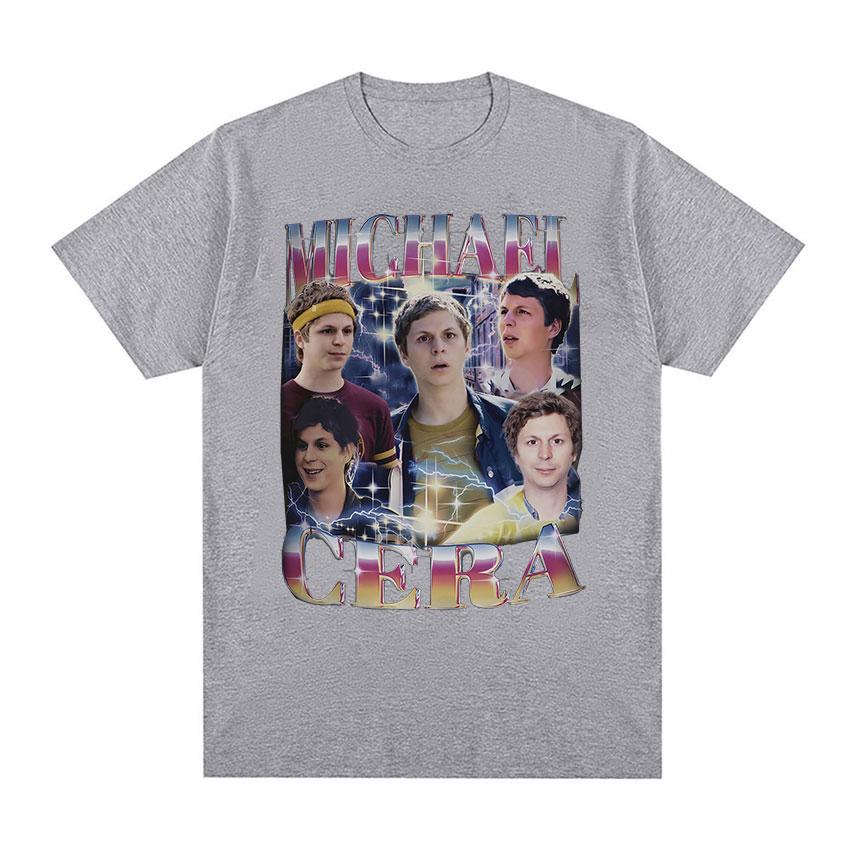 2025 Summer Classic Michael Cera Graphic Unisexs Women Casual Fashion Retro Short Sleeve Tshirt 100 Pure Cotton Printed Tshirt