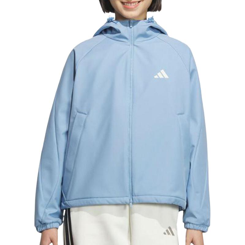 

Adidas Logo Zip-Up Hooded Long Sleeve Jacket Women Jacket KC0087 L