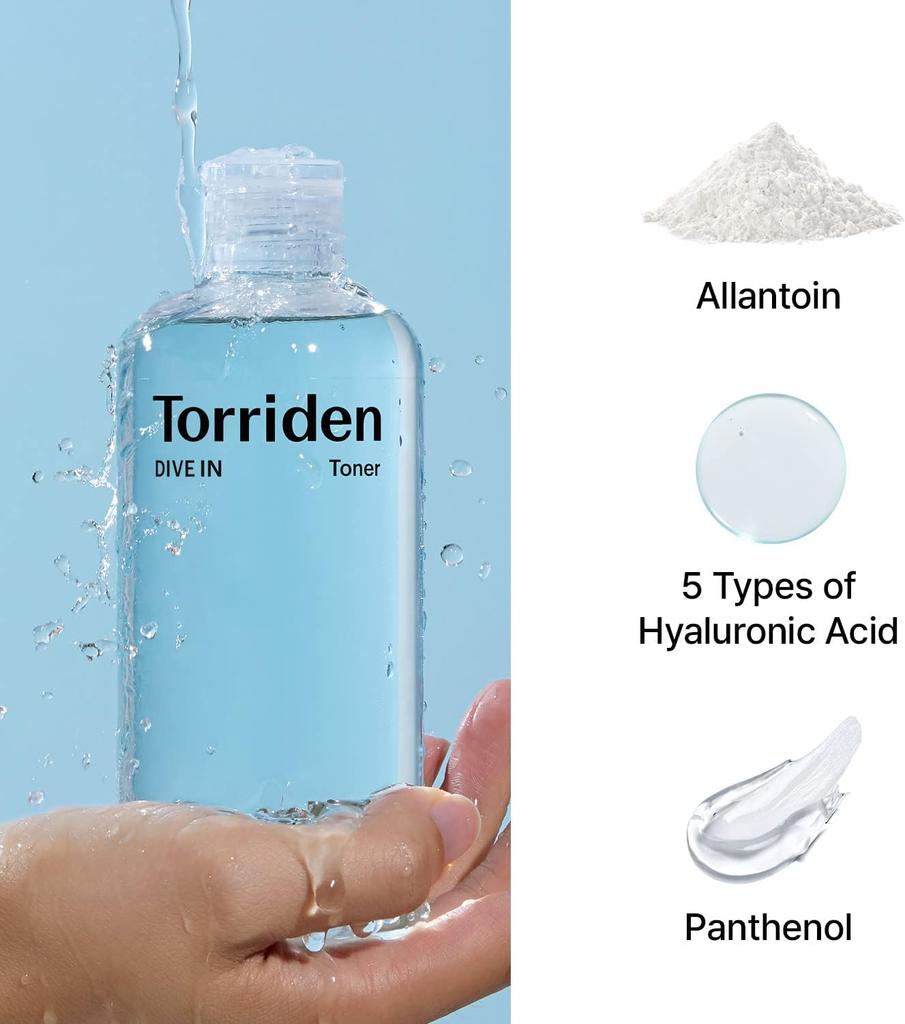 Torriden Dive-In Low Molecular Hyaluronic Acid Toner 300ml Deep Hydration & Moisture Barrier Toner
