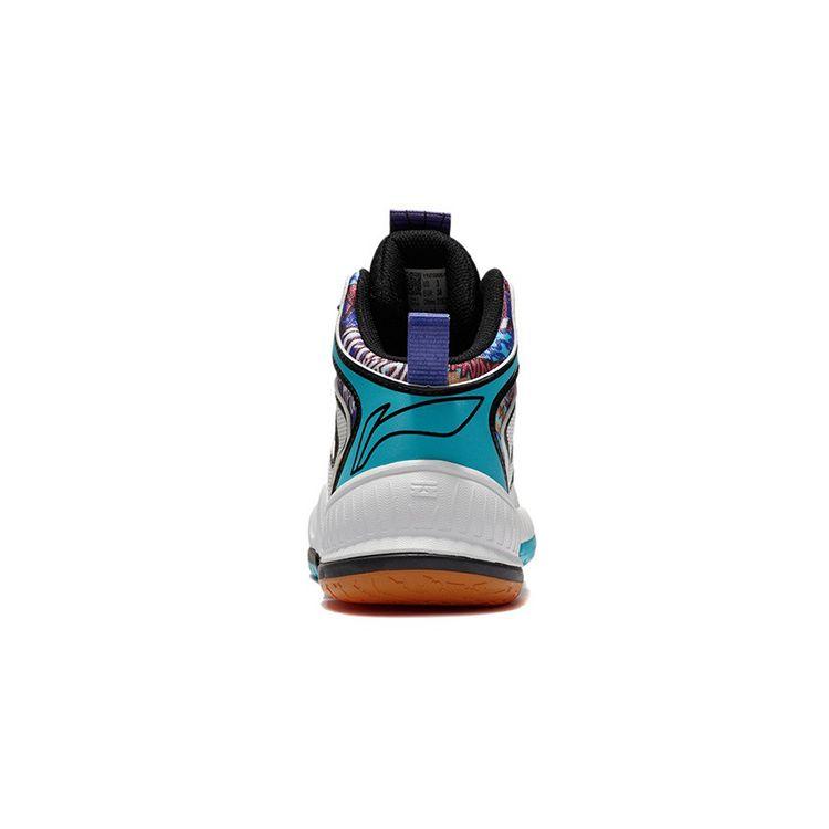 Li Ning Youth Pioneer TD 2.0 Anti-Slip Shock Absorbing Durable Mid-Top Basketball Shoes Kids Basketball Shoes Black White Orange YKBS006-1