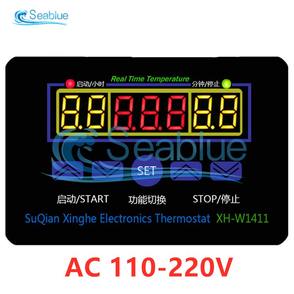 DC 12V AC 110V-220V XH-1411 W1411 LED Digital Temperature Controller Multi-function Thermostat Thermometer Control Switch