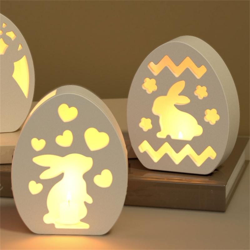 Hollowed Bunnies Silicone Candle Holder Molds for Making Tealight Holder Candle Stand Home Decoration Epoxy Resin Molds