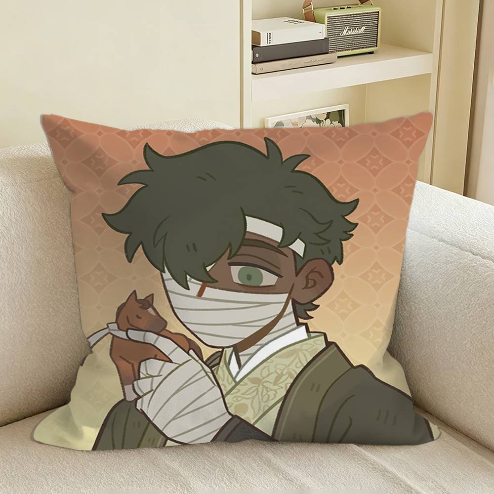 Manga All SSaints SStreet Square Sofa Pillow Cover Solid Color Living Room Home Decor Cushion Case