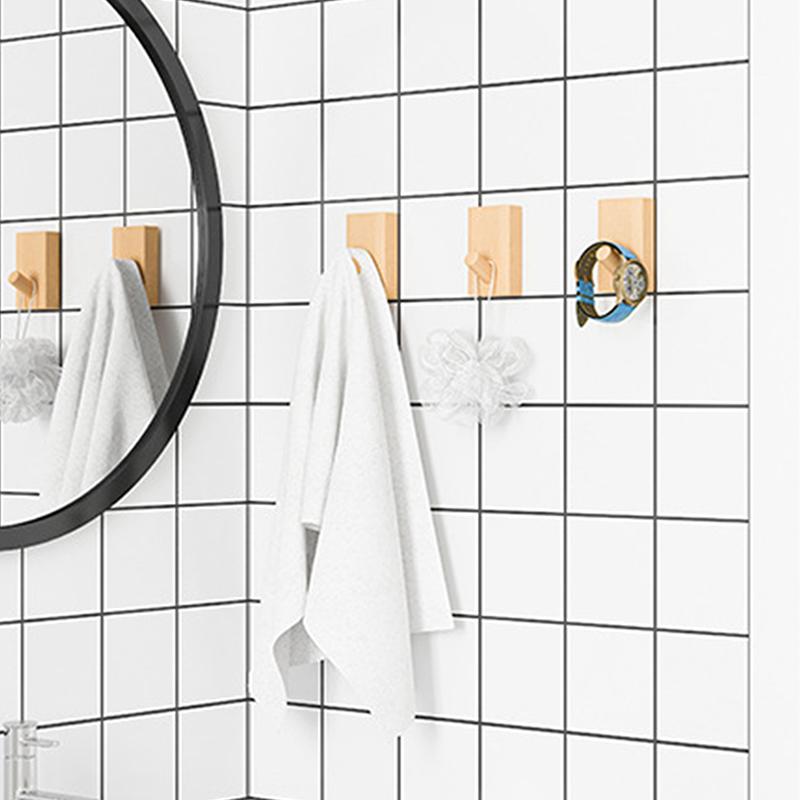 2 stk Valnøtt Tre Veggkroker Hengekroker Uten Borr Nordisk Kleskrok Baderom Kjøkken Håndkle Nøkkelholder Oppbevaringshylle Dekorasjon