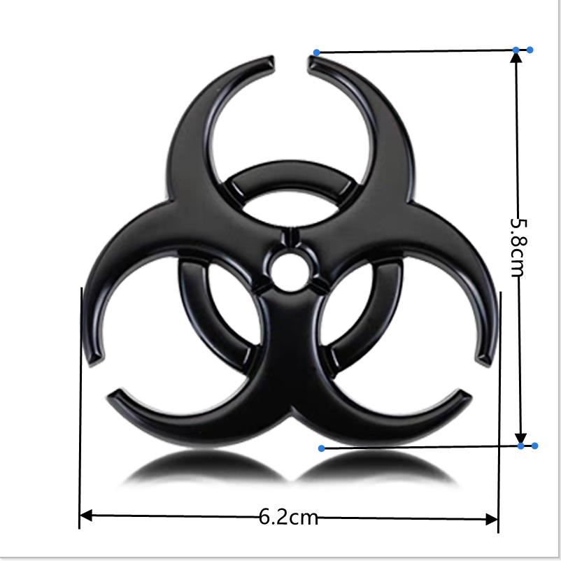 Umbrella Biohazard Logo Car Badge Sticker Side Fender Rear Trunk Emblem Decal for SUV Car Truck Sports Car Racing Car Motorcycle
