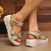 Platform Sandals Women's Summer New Women's Sandals Sports Style Velcro Large Size Casual Sandals