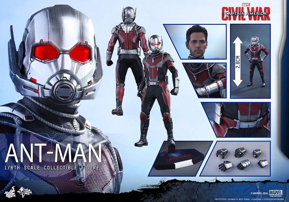 Movie Masterpiece Civil America Scale Plastic Painted Movable Figure War/Captain Ant-Man 1/6