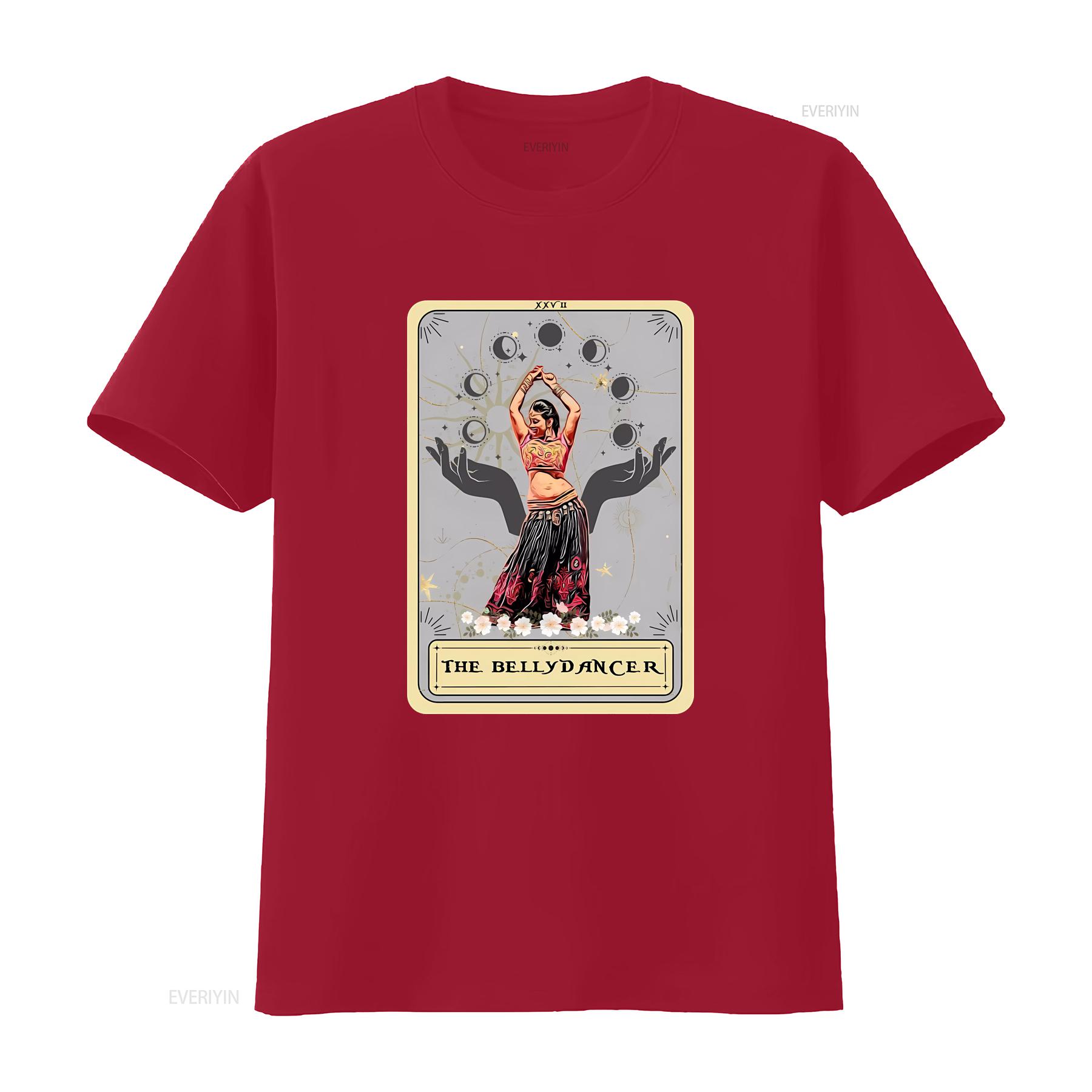 

The Bellydancer Tarot Card T Shirt Belly Dance for Dancer vintage Washed Casual Top For Everyday Wear Breathable graphic homme S