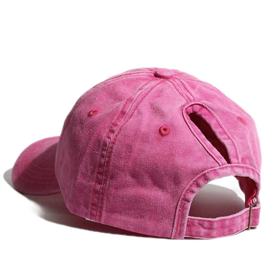 Spring Summer Baseball Cap Washed Retro For Women Ponytail Curved Brim Sun Hat Street Sport Hip Hop Cap Visor Mother's Day Gift