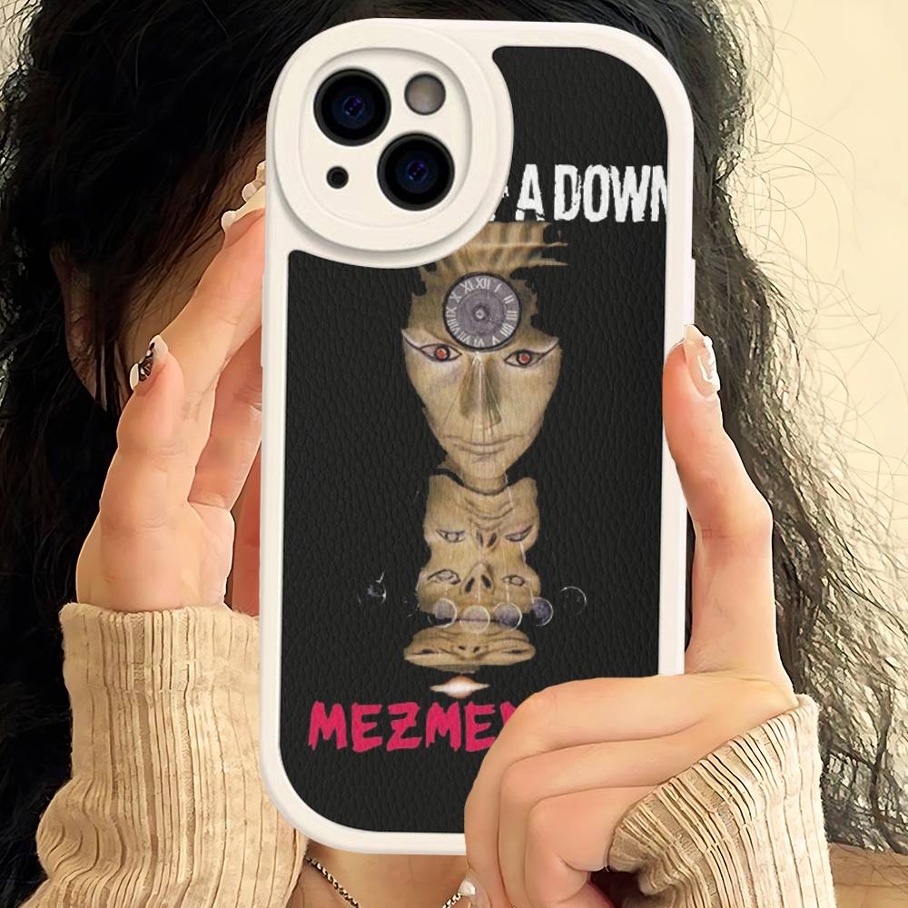 

Metal Band System Of A Down Phone Case For IPhone 16 15 14 13 12 11 Pro Max Plus Leather Soft Cover iphone XR