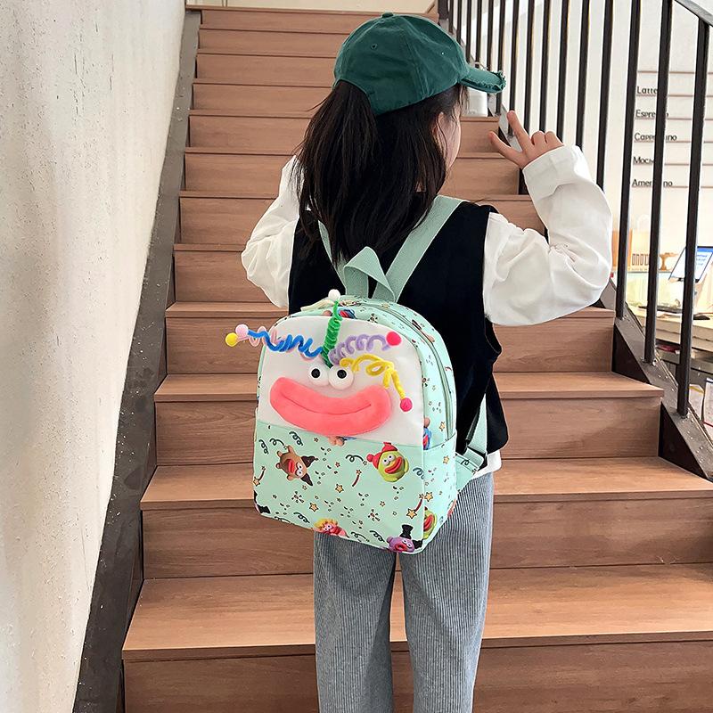 Ugly Cute Children's Schoolbag Backpack Primary School Students Large Capacity Backpack Spring Outing Backpack