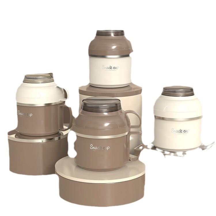 304 Stainless Steel Large Capacity Portable Noodle Bowl with Lid - Double Layer Lunch Box for Dormitory, Office & Canteen