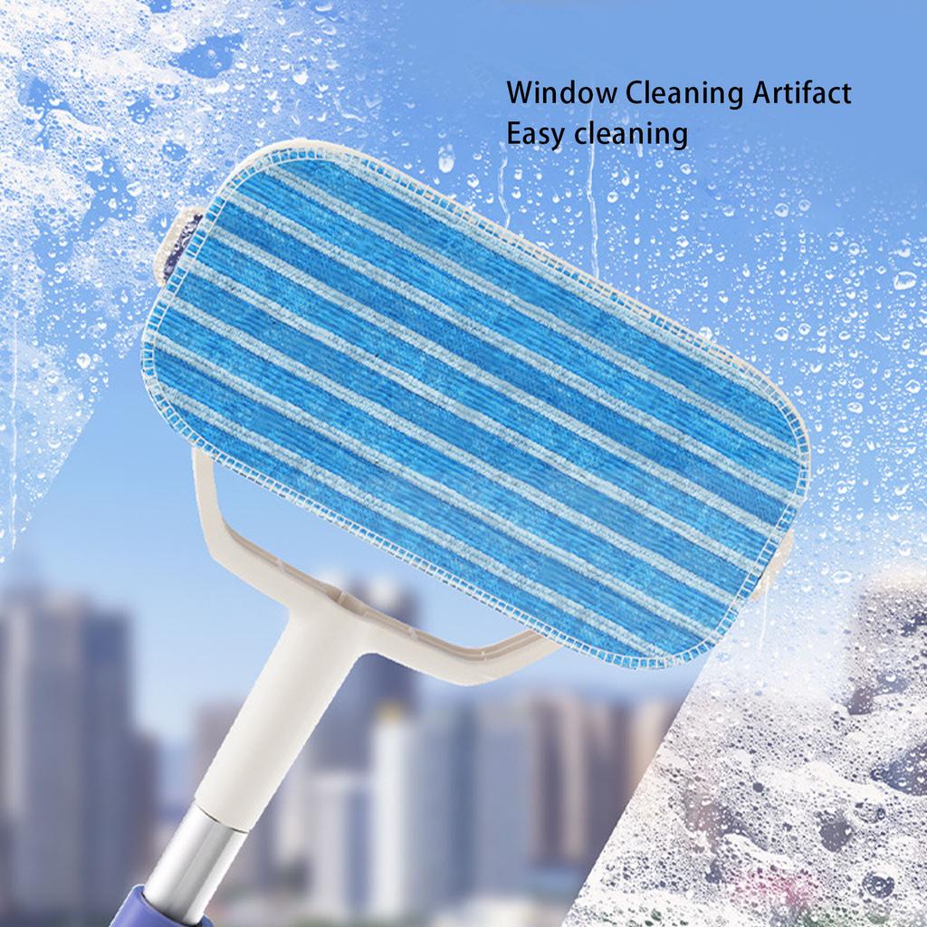 Electric Window Cleaner Removable Head Telescopic Pole 180 Degree Angle Adjustable Rechargeable Cordless Window Wiper for Glass